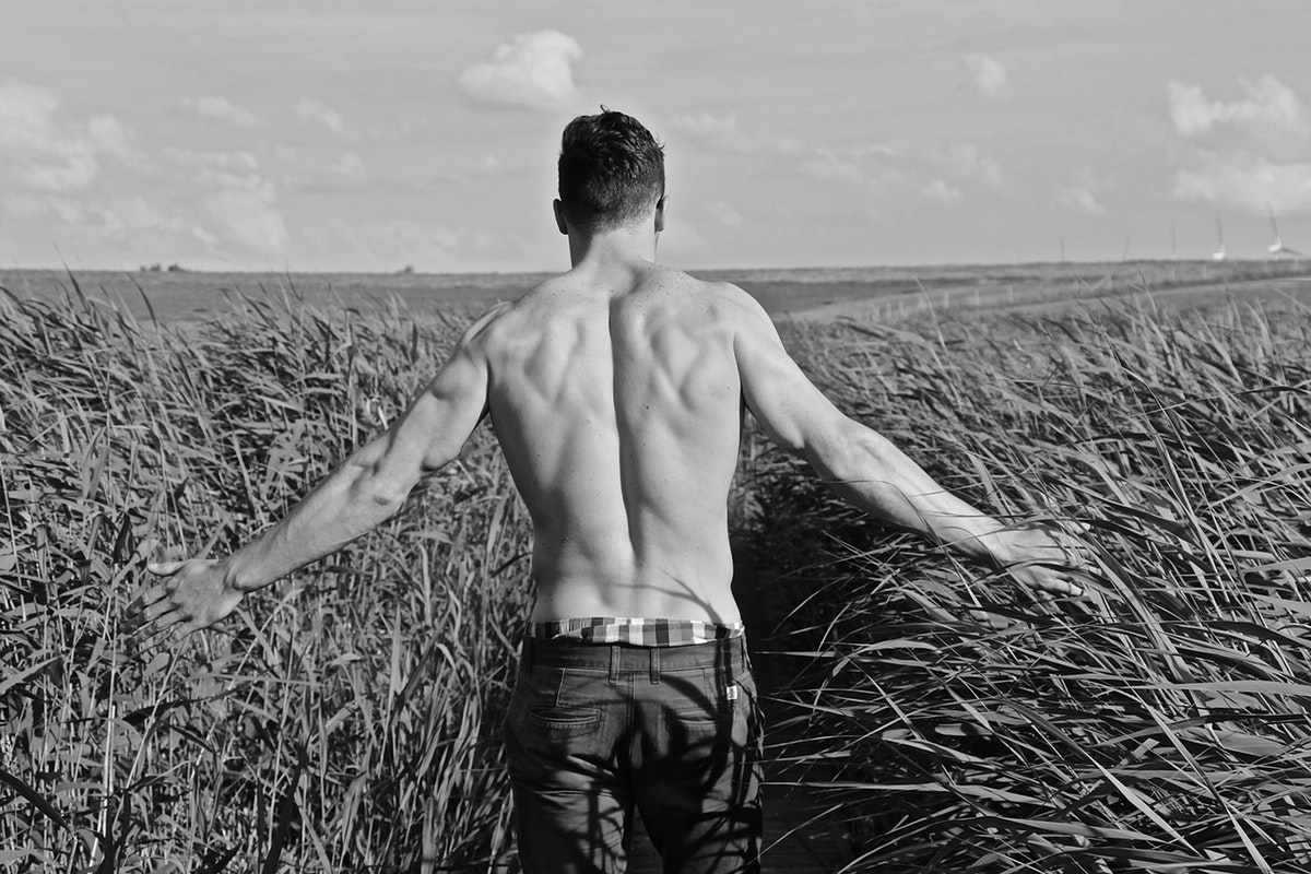 corps homme de dos